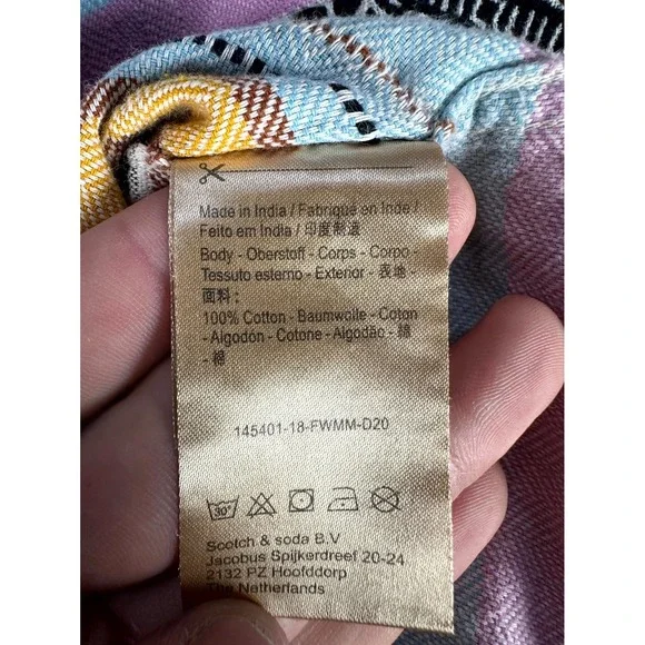 Scotch Soda Mens Large Red Colorful Special Delivery Aztec Navajo Western - Picture 8 of 8